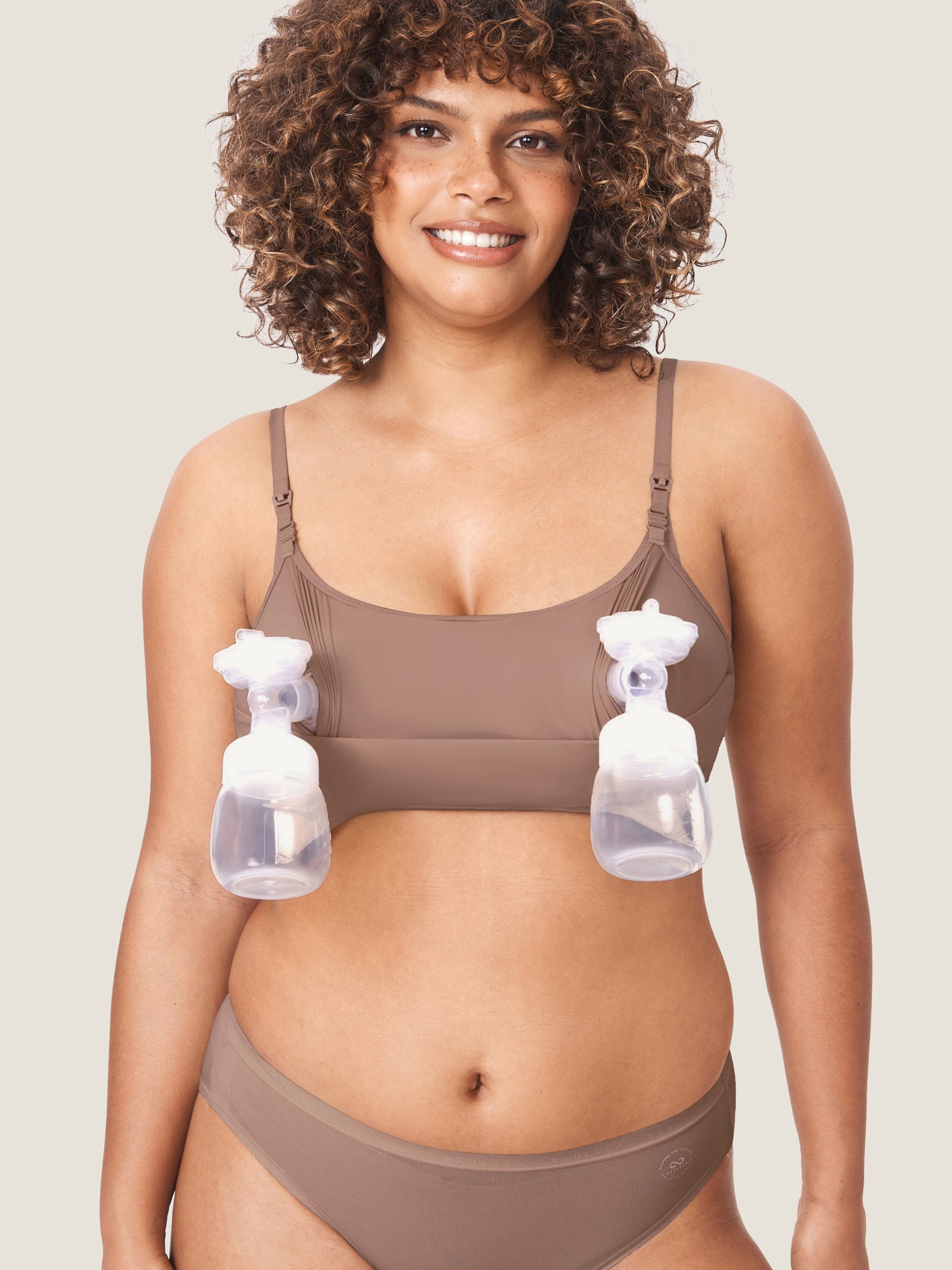MOMANDA Women's Inbarely® All-In-One Pumping Bra Brown Purple