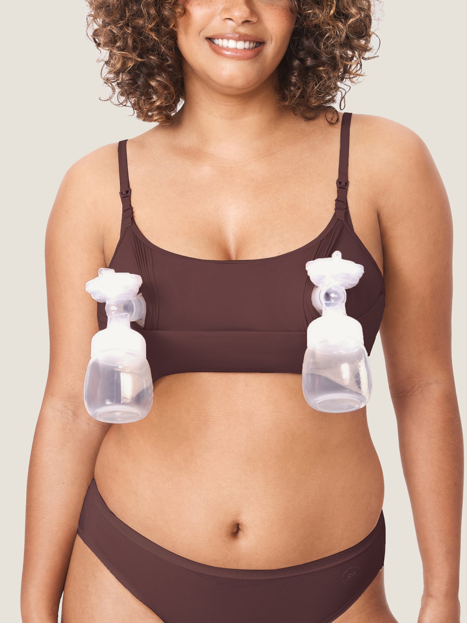 MOMANDA Women's Inbarely® All-In-One Pumping Bra Hazelnut