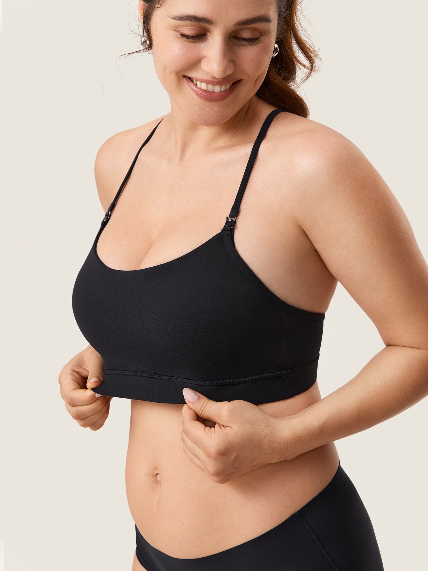 MOMANDA Women's Natrelax® Y Back Nursing Sports Bra Black 2
