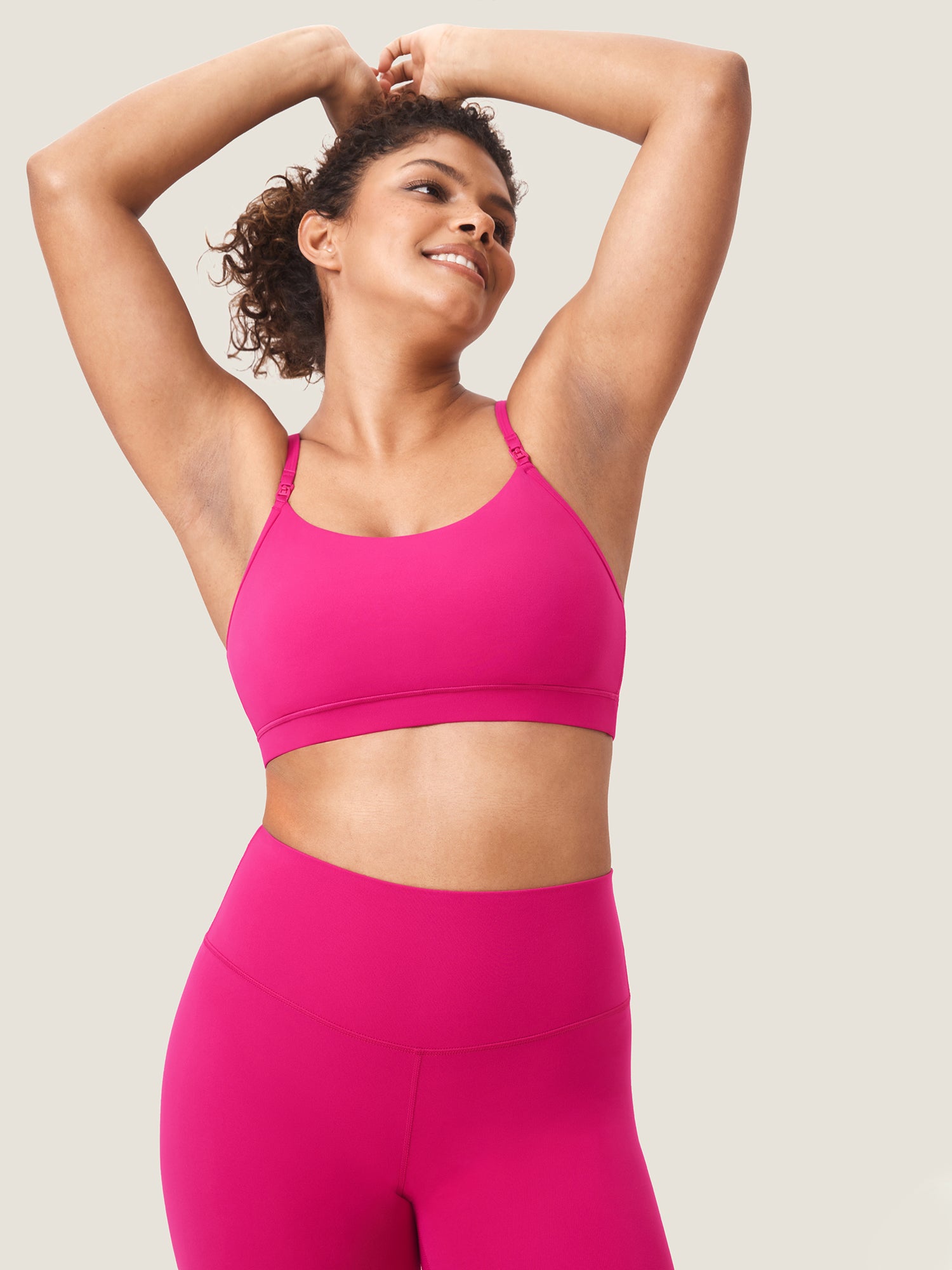 MOMANDA Women's Natrelax® Y Back Nursing Sports Bra Granita Pink