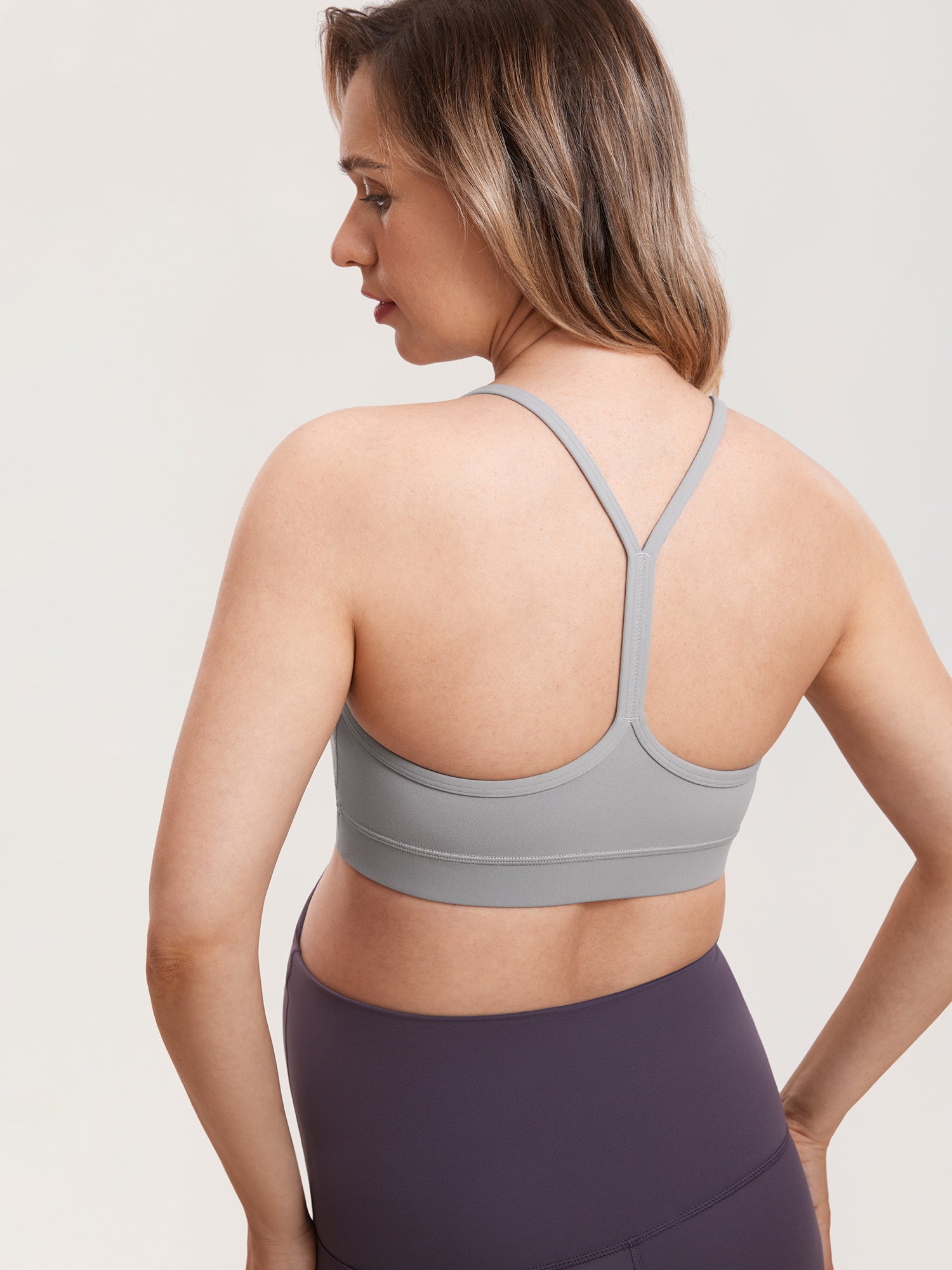 MOMANDA Women's Natrelax® Y Back Nursing Sports Bra Gull Gray