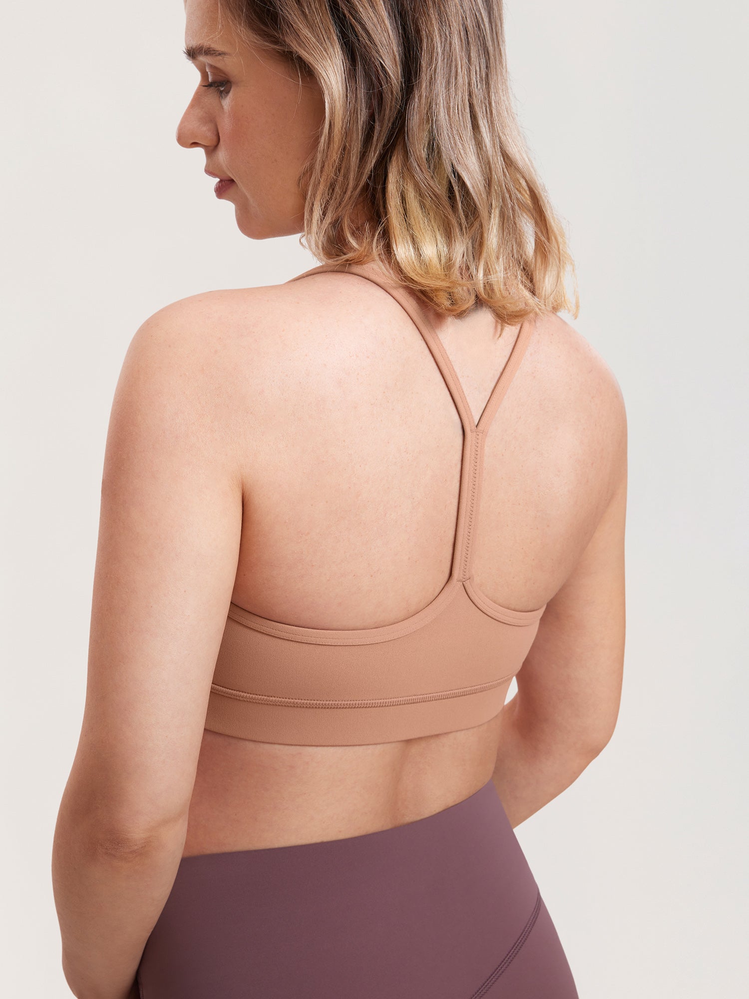 MOMANDA Women's Natrelax® Y Back Nursing Sports Bra Mocha Mousse