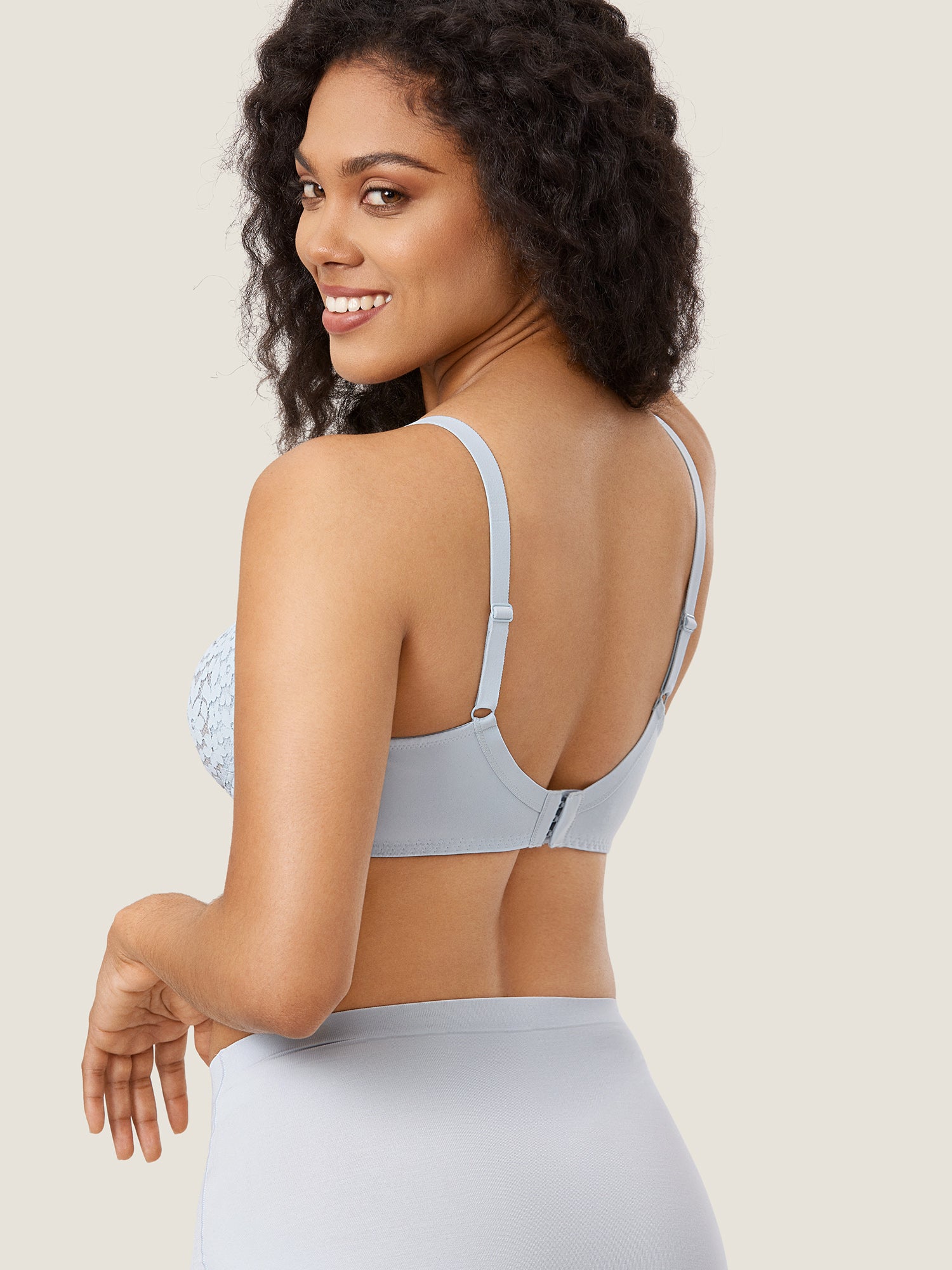 MOMANDA Women's Lace Hands Free Pumping Bra Rose White