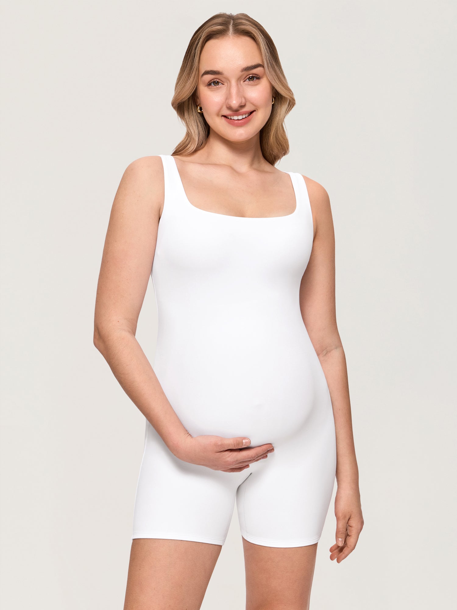 Airsofta Square Neck Maternity Romper