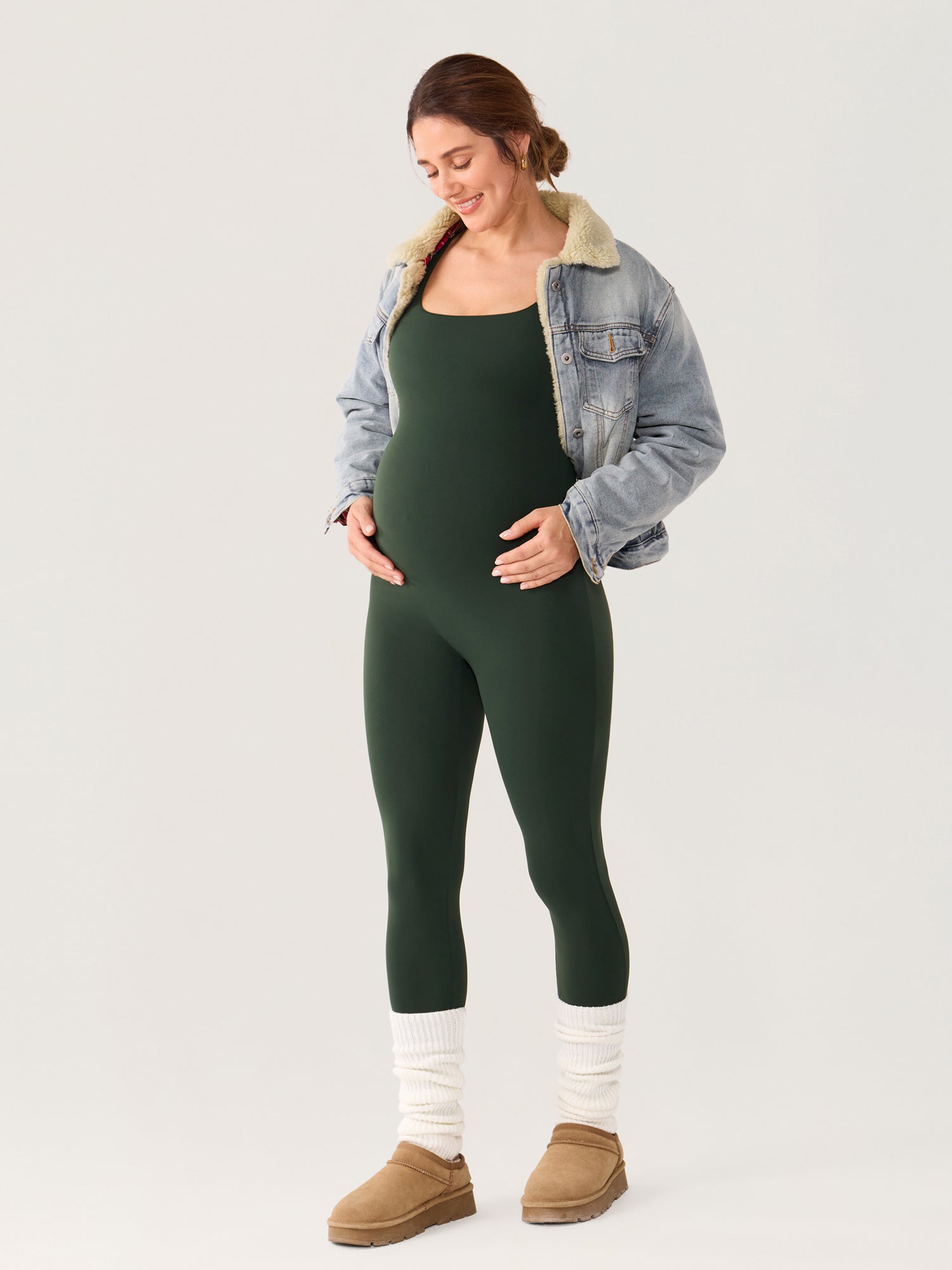 MOMANDA Women's Natrelax® Maternity Jumpsuit Legend Green