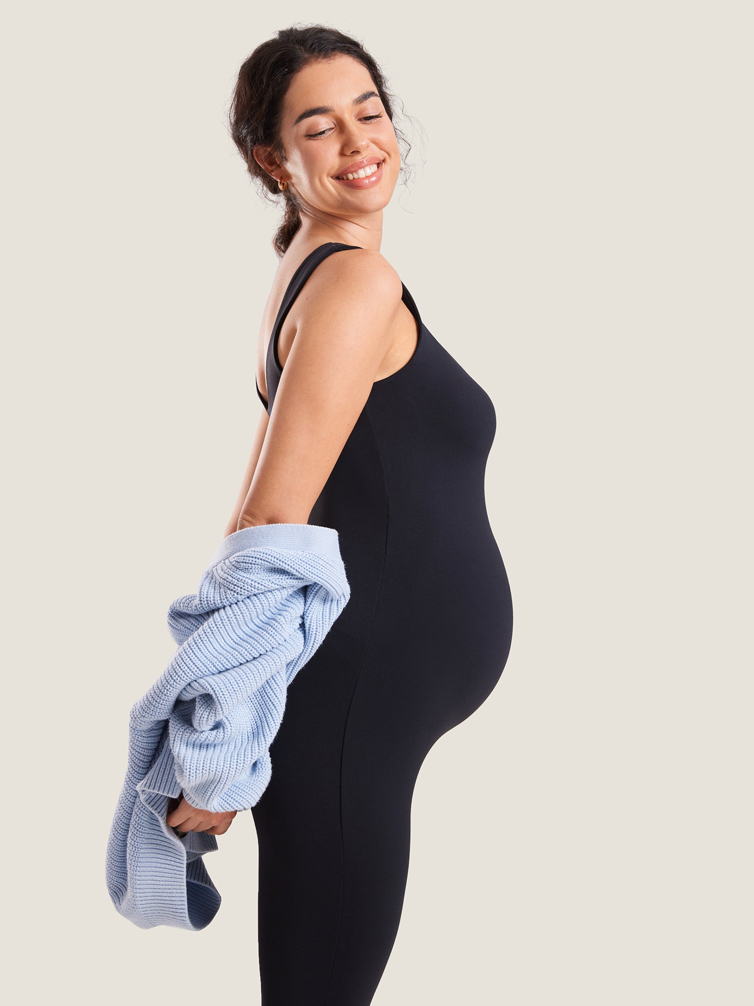 MOMANDA Women's Natrelax® Maternity Jumpsuit Red Merlot