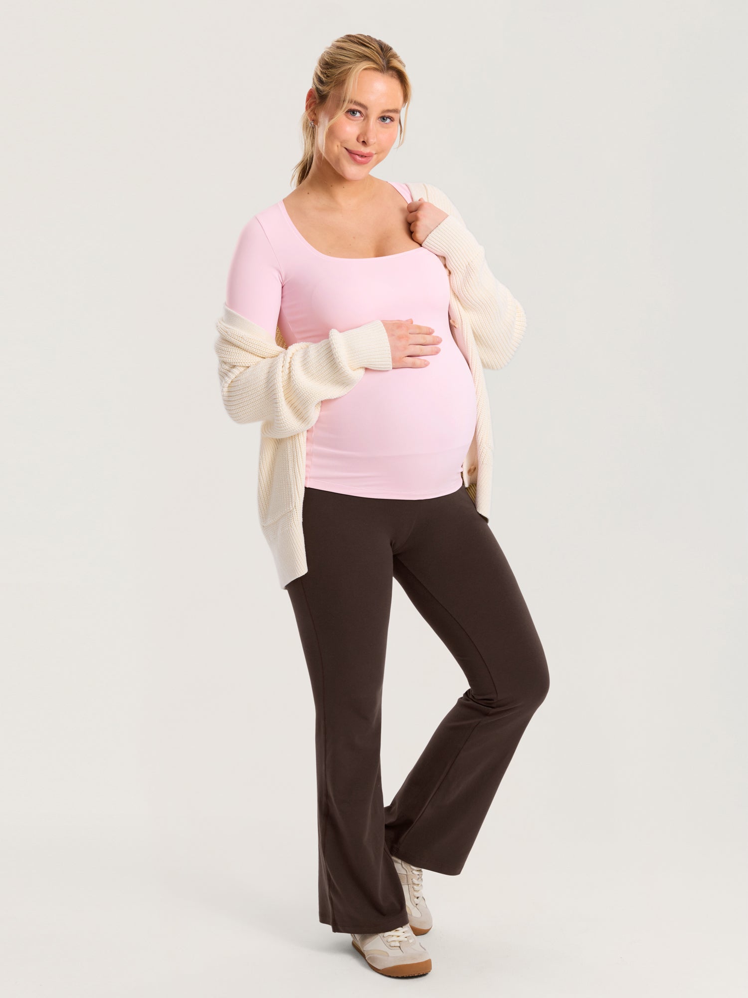 AirSoft Square Neck Maternity Top - Long Sleeves