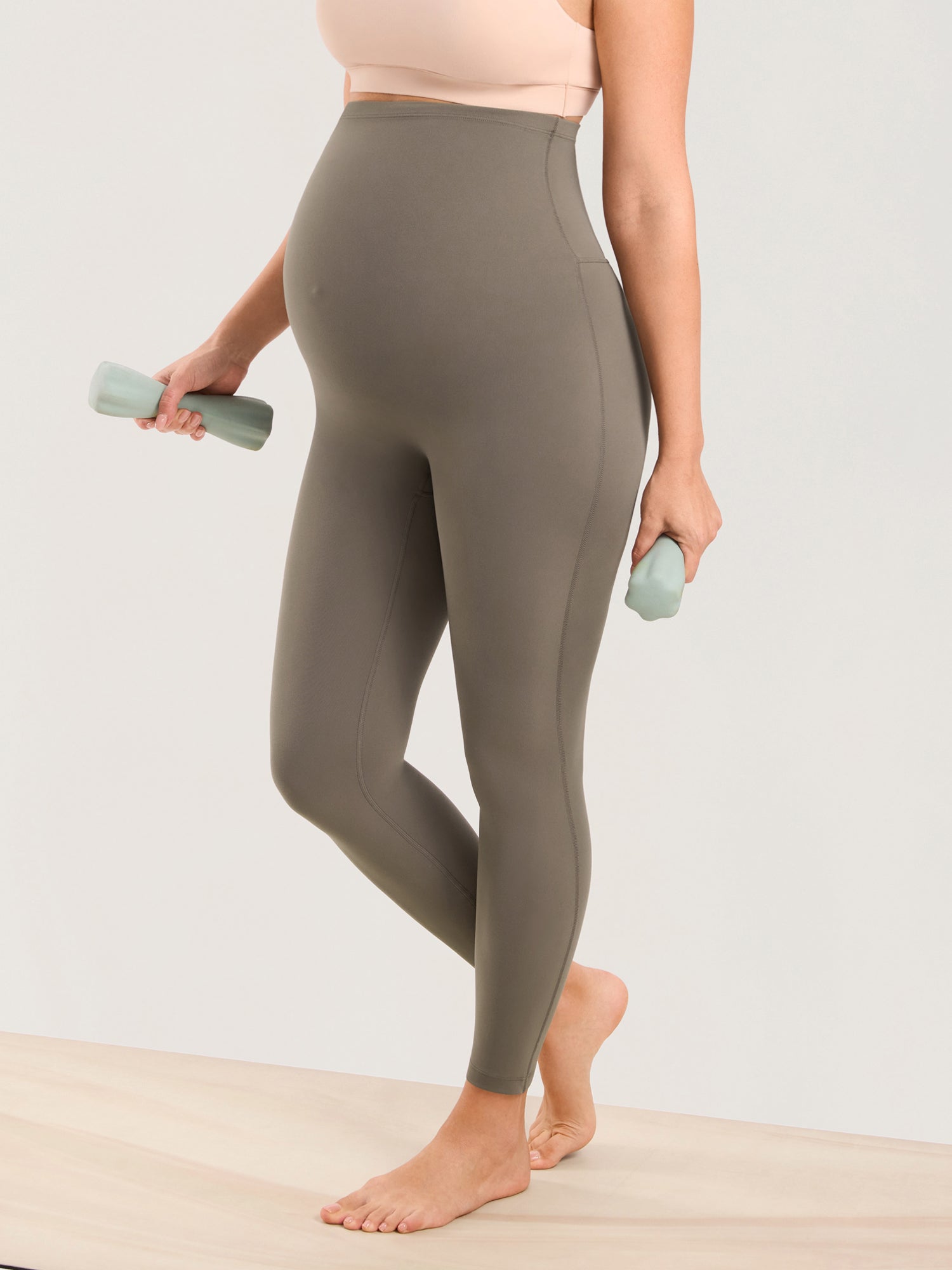 Natrelax® Seamless-Front Maternity Leggings 25"