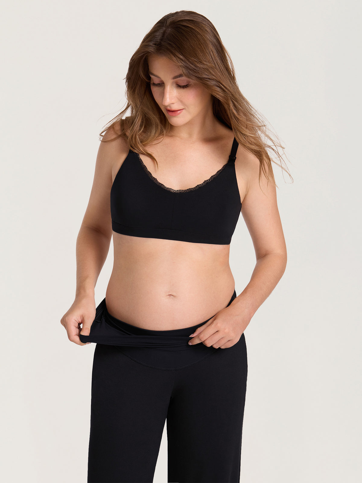 Ribbed Modal Maternity Lounge Pants 30"