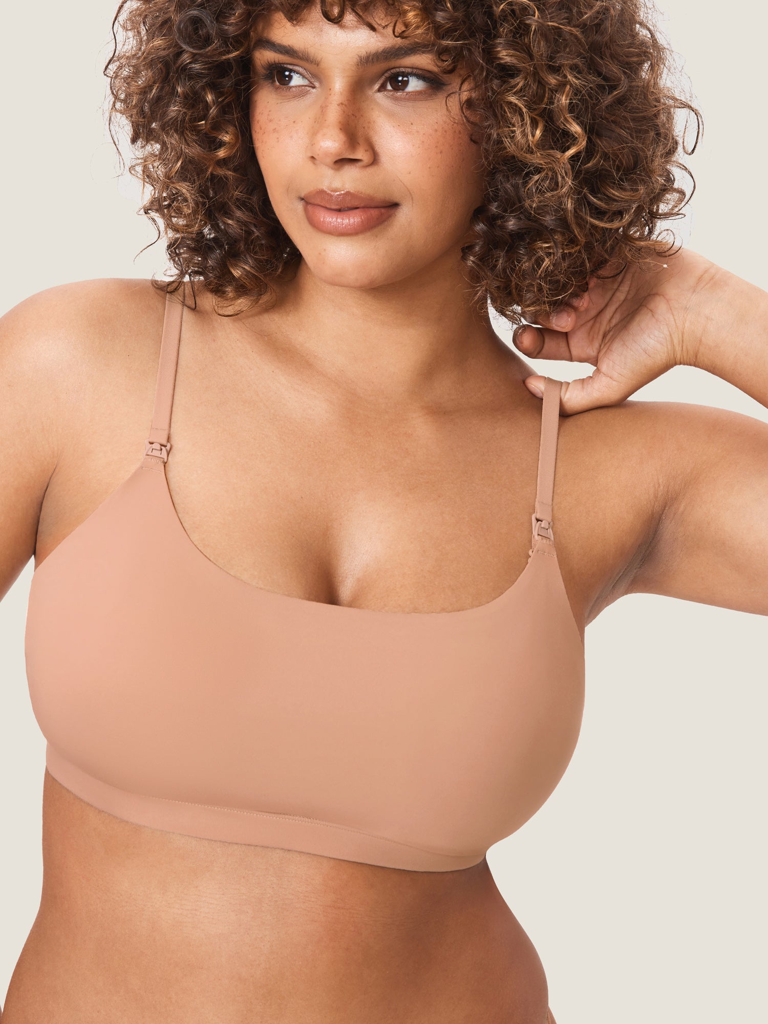 MOMANDA Women's Inbarely® All-In-One Pumping Bra Cream Coffee