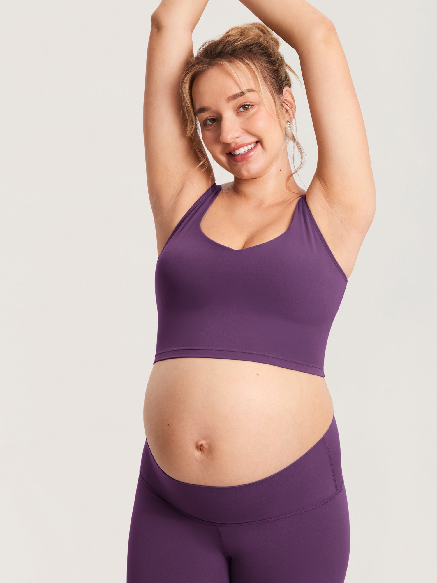MOMANDA Women's Natrelax® Nursing Crop Tank Top - V Neck Tornado