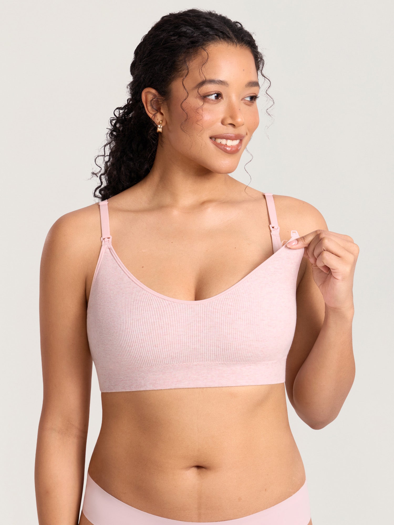 Ribbed Cotton Nursing Bralette