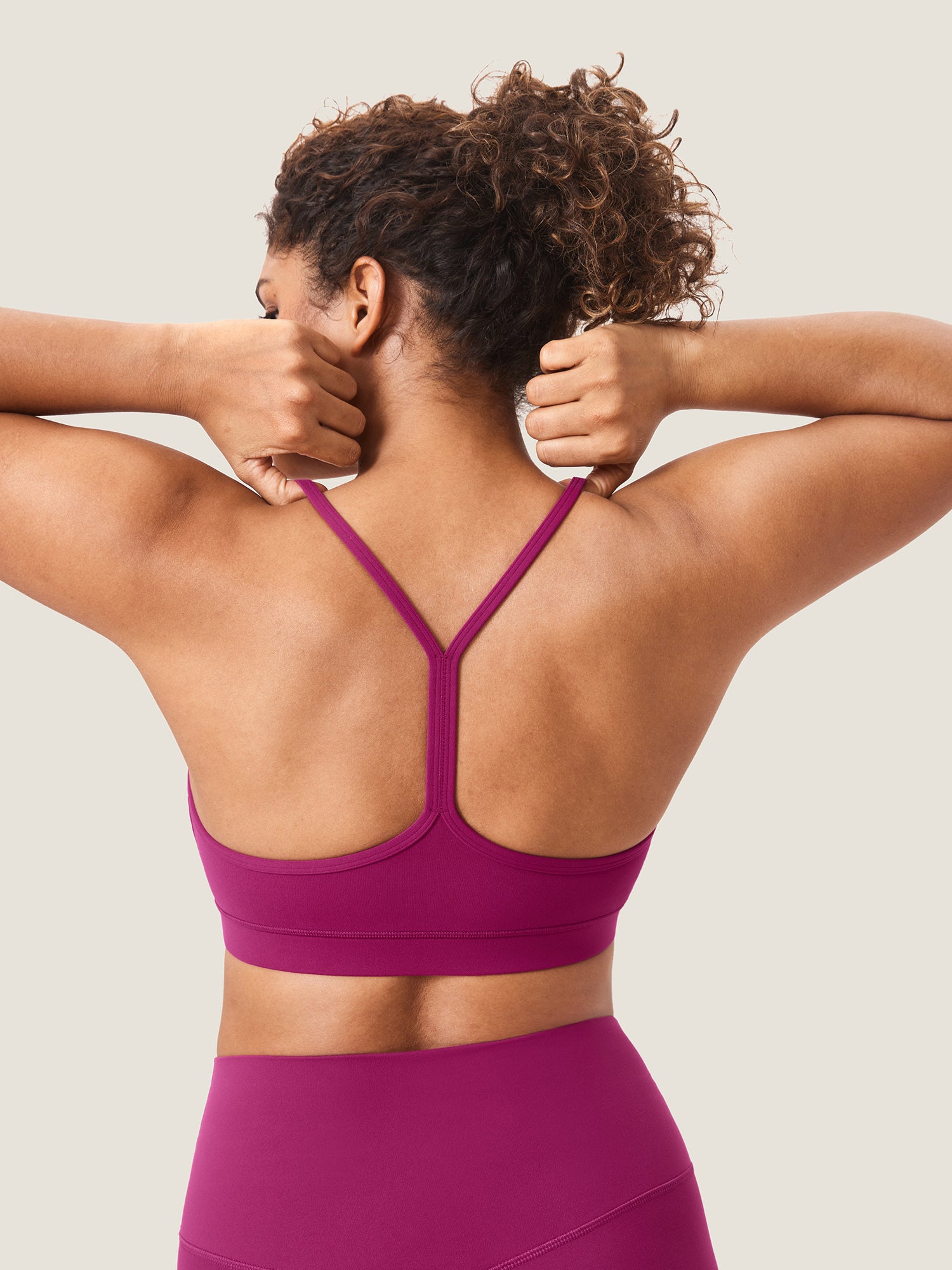 MOMANDA Women's Natrelax® Y Back Nursing Sports Bra Magenta Purple
