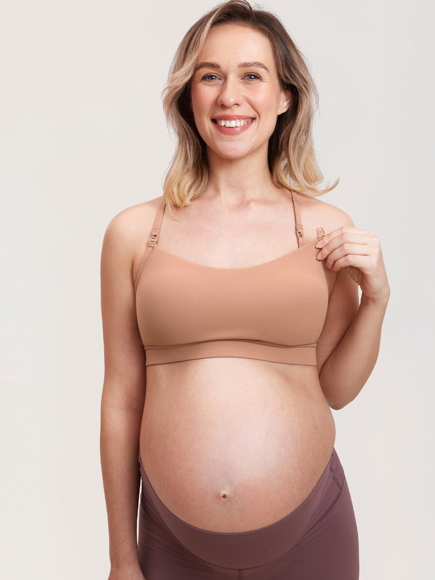 MOMANDA Women's Natrelax® Y Back Nursing Sports Bra Mocha Mousse