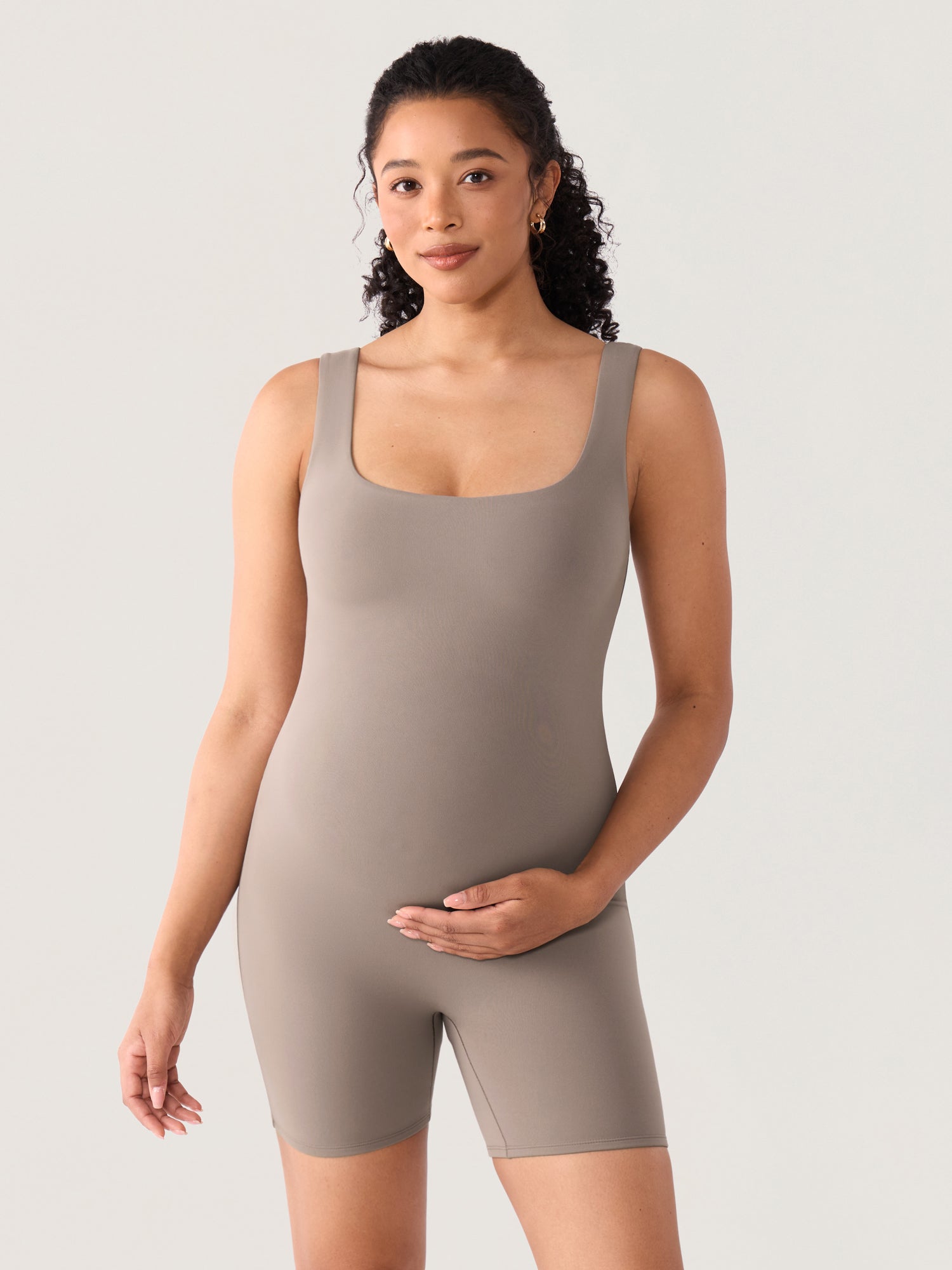 Airsofta Square Neck Maternity Romper