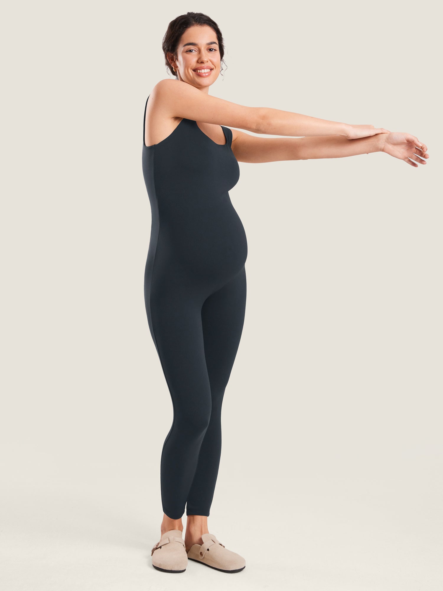 MOMANDA Women's Natrelax® Maternity Jumpsuit Brown Purple