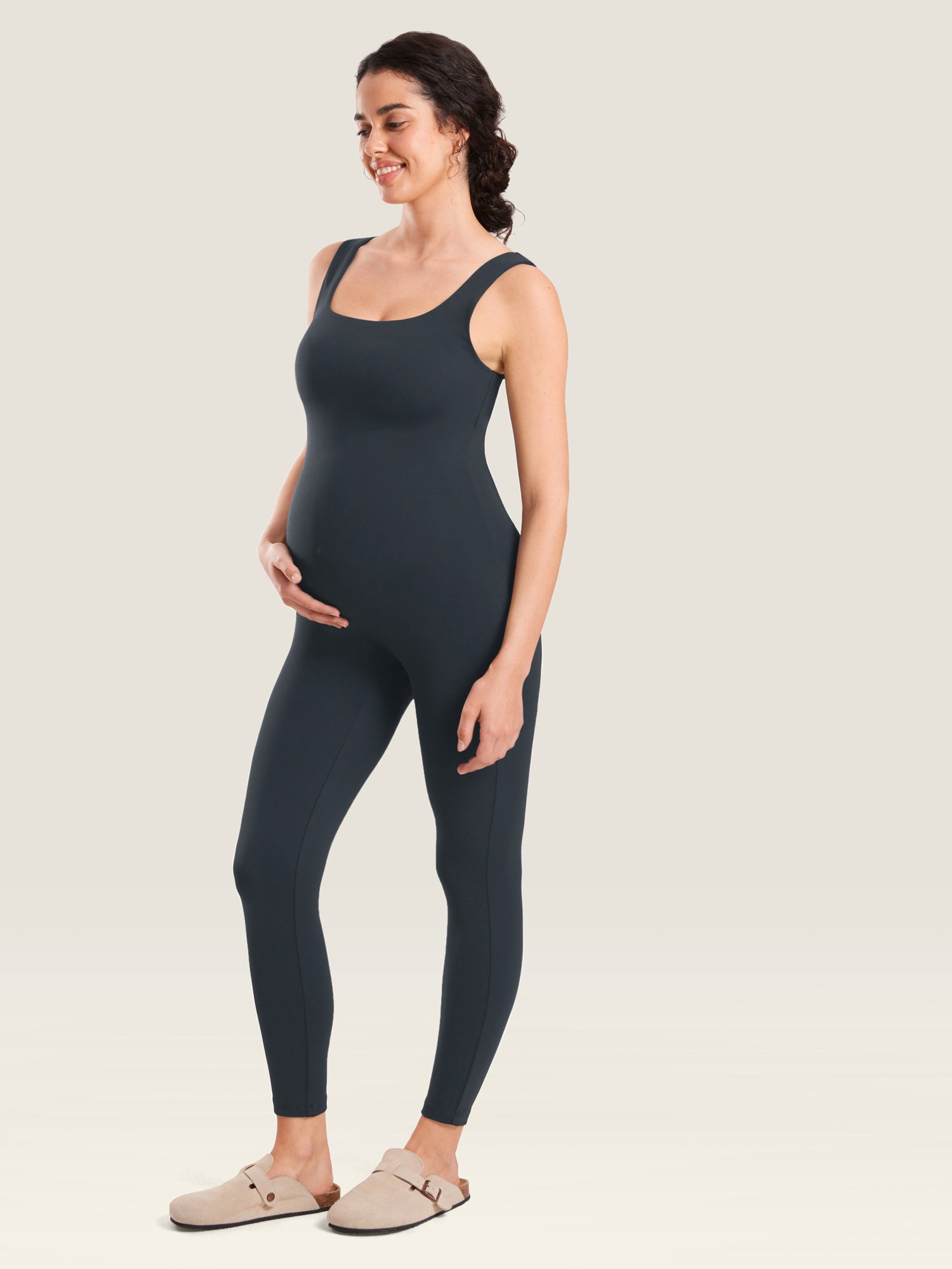 MOMANDA Women's Natrelax® Maternity Jumpsuit Brown Purple