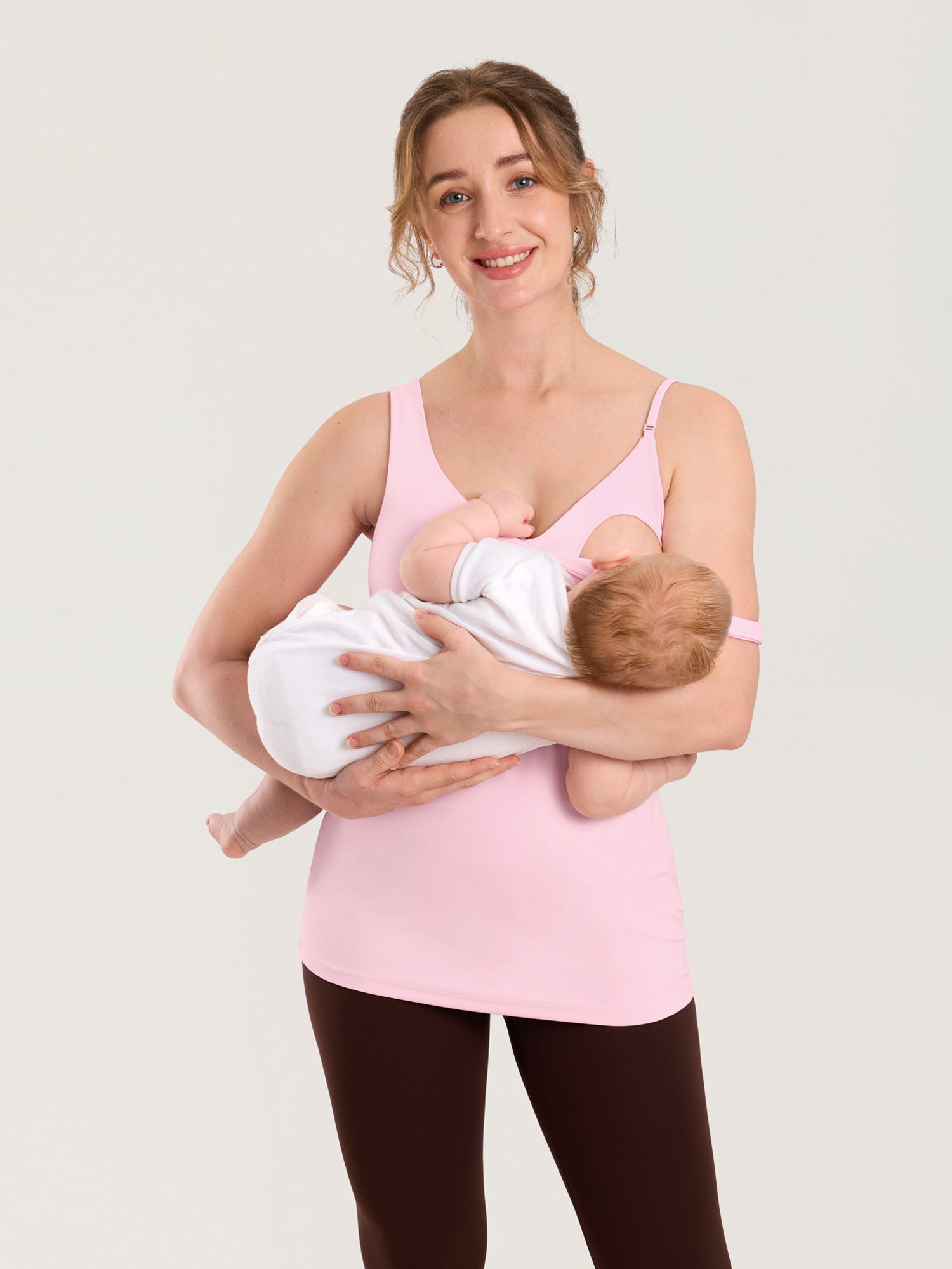 MOMANDA Naterlax® V Neck Nursing Tank Top White
