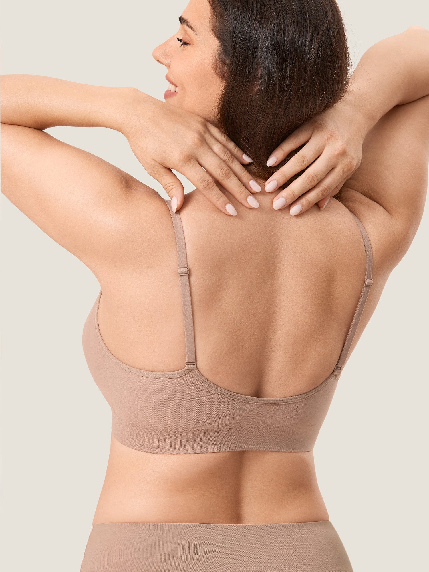 MOMANDA Women's Seamless Soft Knit Nursing Bra,TITLE_BEST SELLERS Cocoa Beige