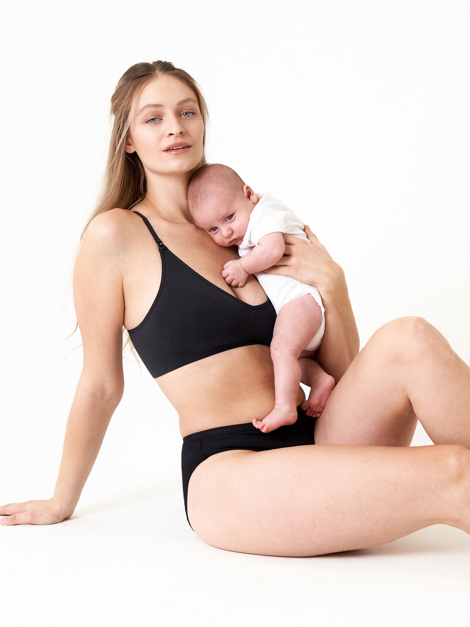 MOMANDA Women's Seamless Soft Knit Nursing Bra,TITLE_BEST SELLERS Black